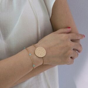 *CHARLIE* 2-Pc Gold Carpe Diem Bi*** Bracelet Set